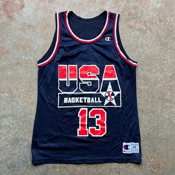 Champion Other - Vintage Champion Shaq O'Neal USA Basketball Jersey 13 Navy Mens 44 Large 90s